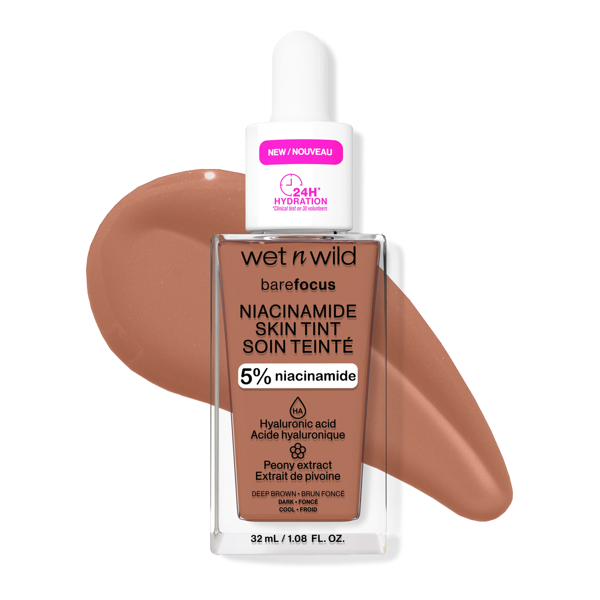 Bare Focus Niacinamide Skin Tint | Deep Brown